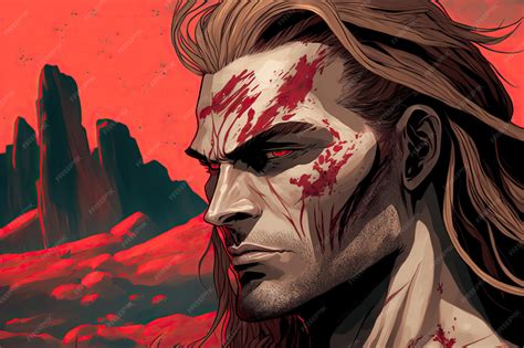 Ilustración de un héroe literario latinoamericano