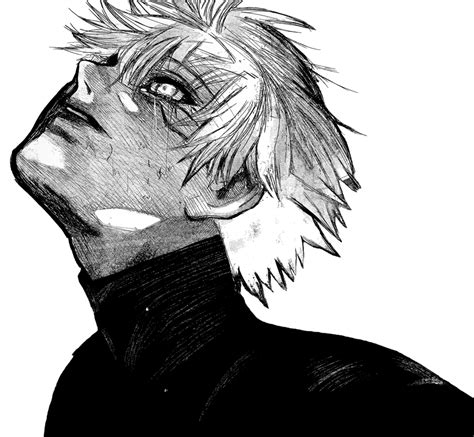 Ken Kaneki en su forma Shironeki, con cabello blanco y un semblante más determinado.