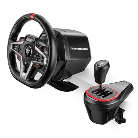 Palanca de cambios Thrustmaster TH8S en acción con volante
