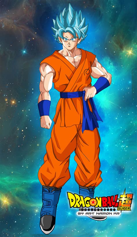 Gokú en Super Saiyajin God y Super Saiyajin Blue