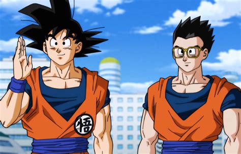 Gohan y Goku en combate