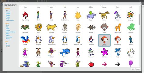 Ejemplo de sprites y fondos en Scratch