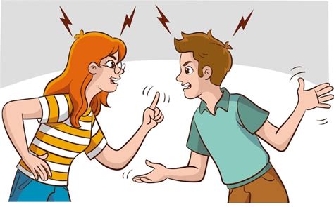 Ilustración de una pareja discutiendo