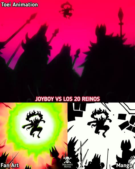 Representación artística de Nika (Joy Boy) luchando contra un demonio