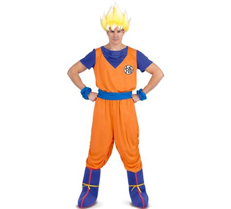 Infografía con los componentes del disfraz de Goku