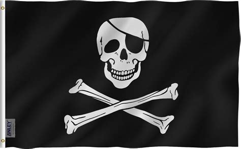 Bandera pirata de One Piece con calavera y huesos cruzados