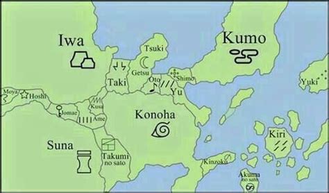 Mapa del mundo ninja de Naruto