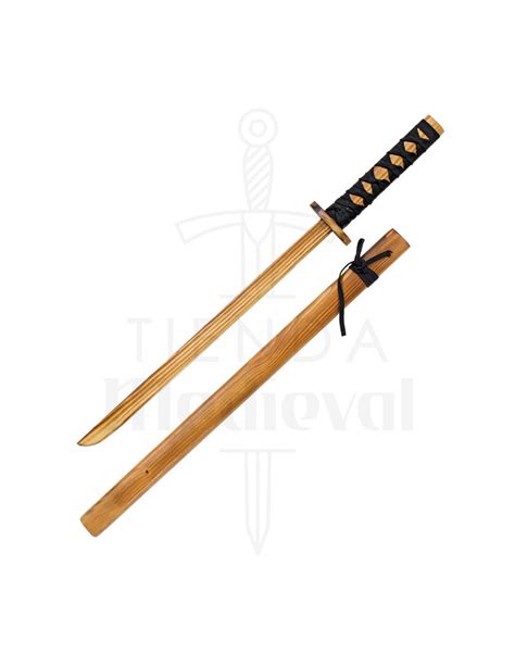 Vaina de katana de madera laqueada