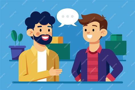 Ilustración de dos hombres en un entorno académico