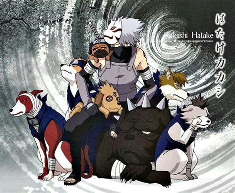 Kakashi invocando a sus perros ninja