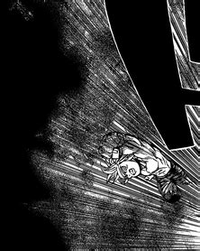 Ilustración de Meliodas luchando contra el Rey Demonio