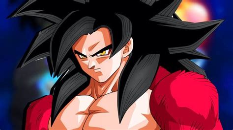 Diseño conceptual de Goku Super Saiyajin 4 con pelaje morado