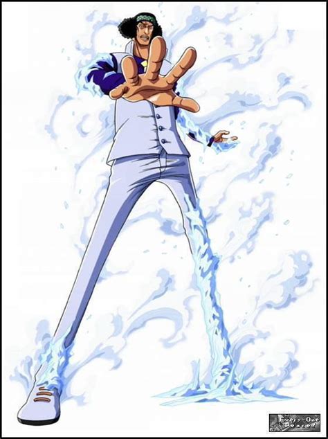 Aokiji usando su fruta del diablo