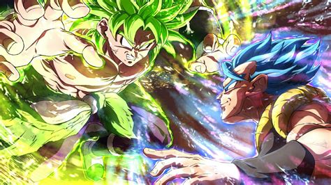 Escena de combate entre Gogeta y Broly