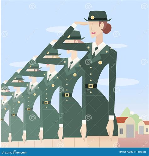 Ilustración de varios Marines en formación