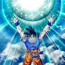 Goku reuniendo energía para la Genkidama