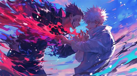 Ilustración de Satoru Gojo vs Sukuna