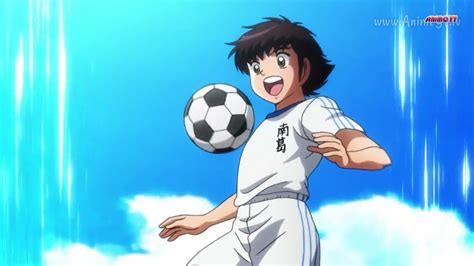 Imagen de Oliver Atom disparando a puerta en Captain Tsubasa