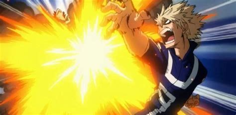 Katsuki Bakugo usando su Don Explosión