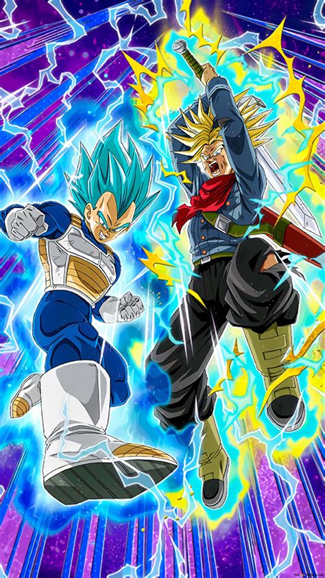 Cell y Trunks intercambiando golpes