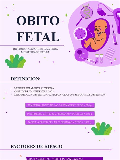 Infografía sobre las posibles causas del óbito fetal