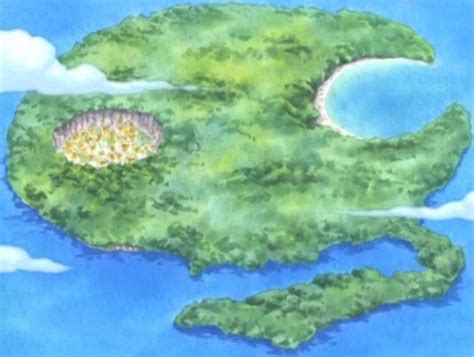 Representación de la isla Jaya en One Piece con Mock Town y South Grave.