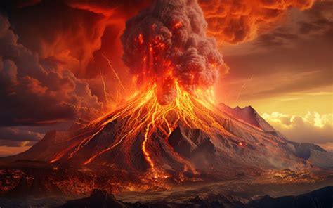 Planeta devastado con volcanes en erupción y cráteres