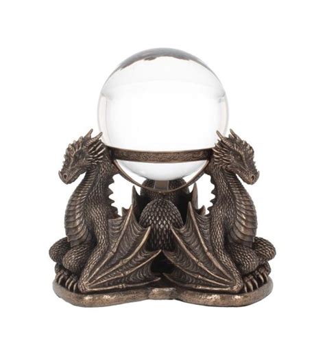 Soporte para bola de cristal con tres dragones