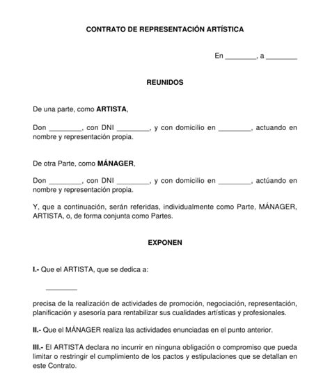 Representación artística de un contrato