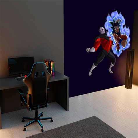 Setup gamer con decoración de Dragon Ball