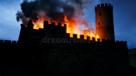 El Castillo de Oden en llamas