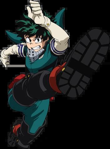 Izuku Midoriya utilizando el Shoot Style