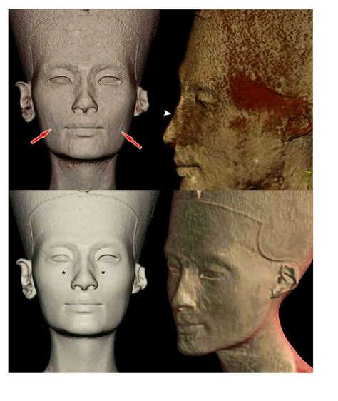 Comparación visual del rostro idealizado y el rostro 