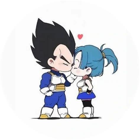 Bulma y Vegeta volando juntos bajo las estrellas