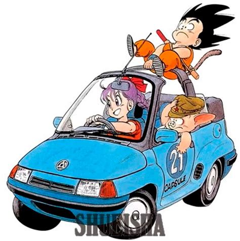 Ilustración de Goku y Bulma en sus primeros encuentros