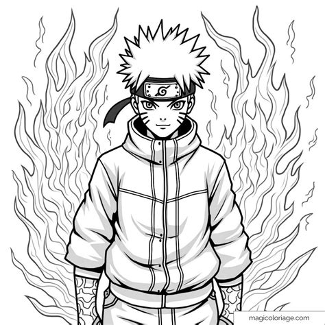Naruto Uzumaki con un aura de determinación