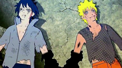 Naruto y Sasuke en una pose de batalla icónica