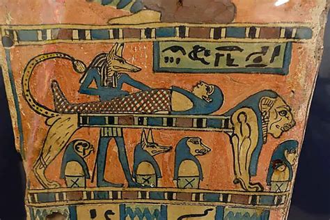 Fragmento de ataúd con Anubis