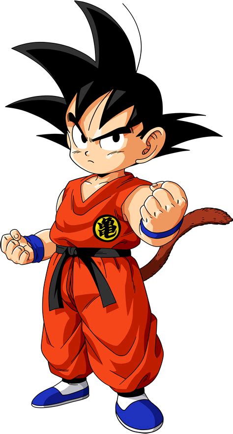 Joven Son Goku en sus primeras aventuras