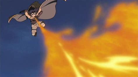 Ilustración de Sasuke usando la técnica Katon: Endan