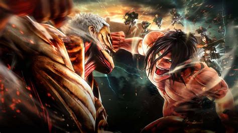 Eren golpeando al titán