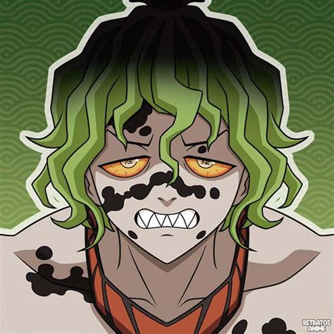 Diseño de personaje de Gyutaro en Kimetsu no Yaiba