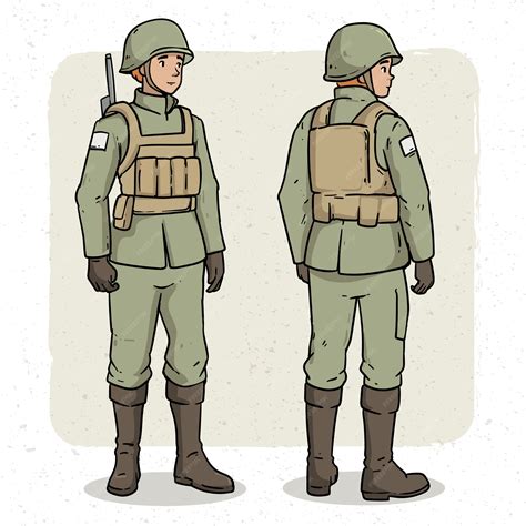 Ilustración de titanes y soldados