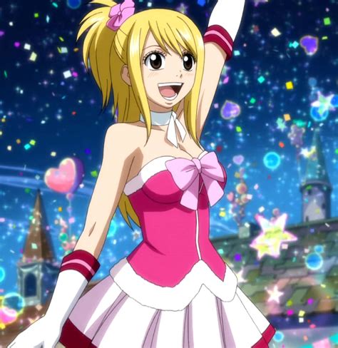 Imagen de Lucy Heartfilia invocando a un espíritu estelar