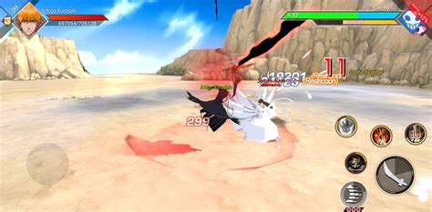 Personajes de Bleach Mobile 3D en combate