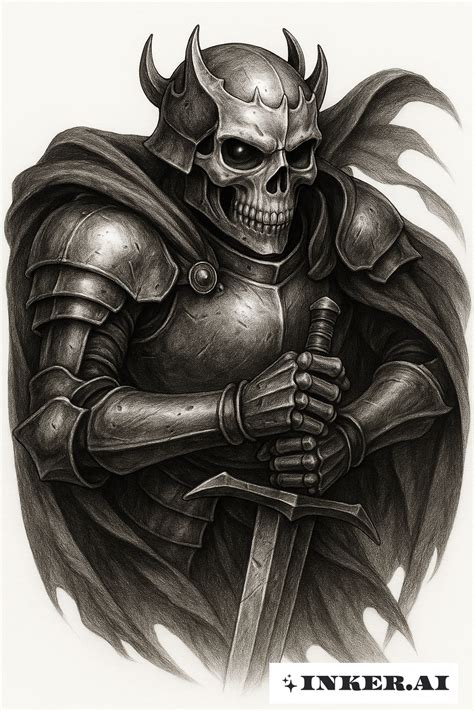 Representación artística del Caballero del Cráneo de Berserk