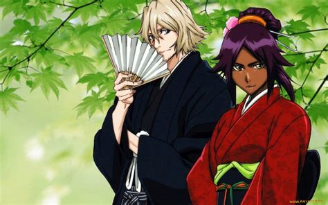Yoruichi y Kisuke Urahara interactuando