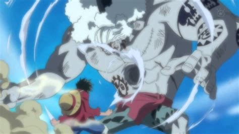 Luffy luchando contra Hody Jones