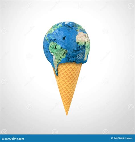 Ilustración conceptual de un mundo helado