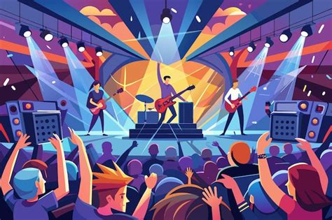 Escena de concierto de una banda de anime